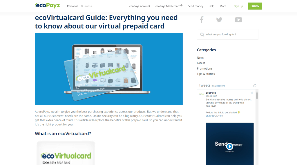 ecoVirtualcard ecopayz virtual card