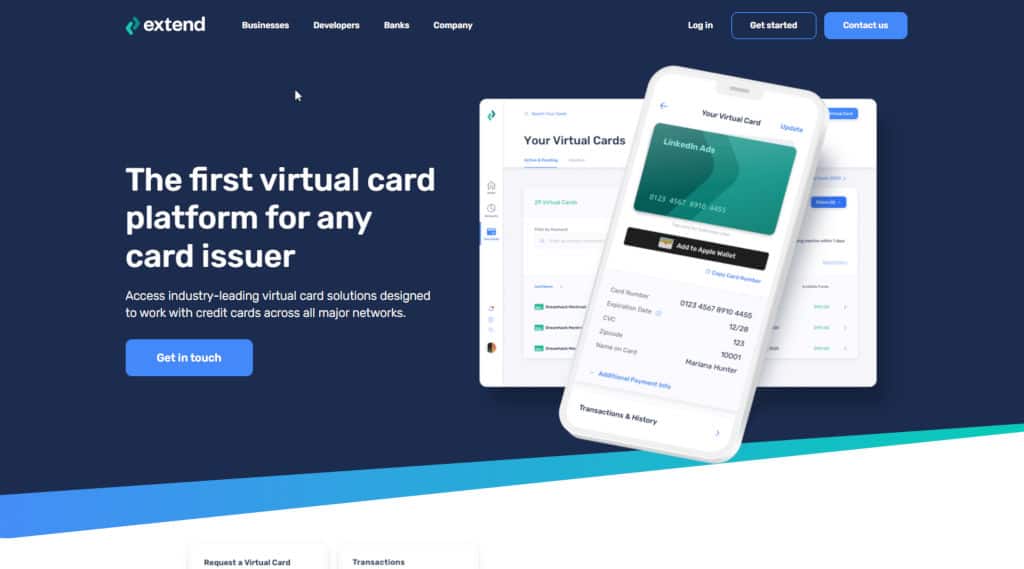 extend virtual credit card