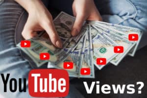 100 us dollar with Youtube logo making money