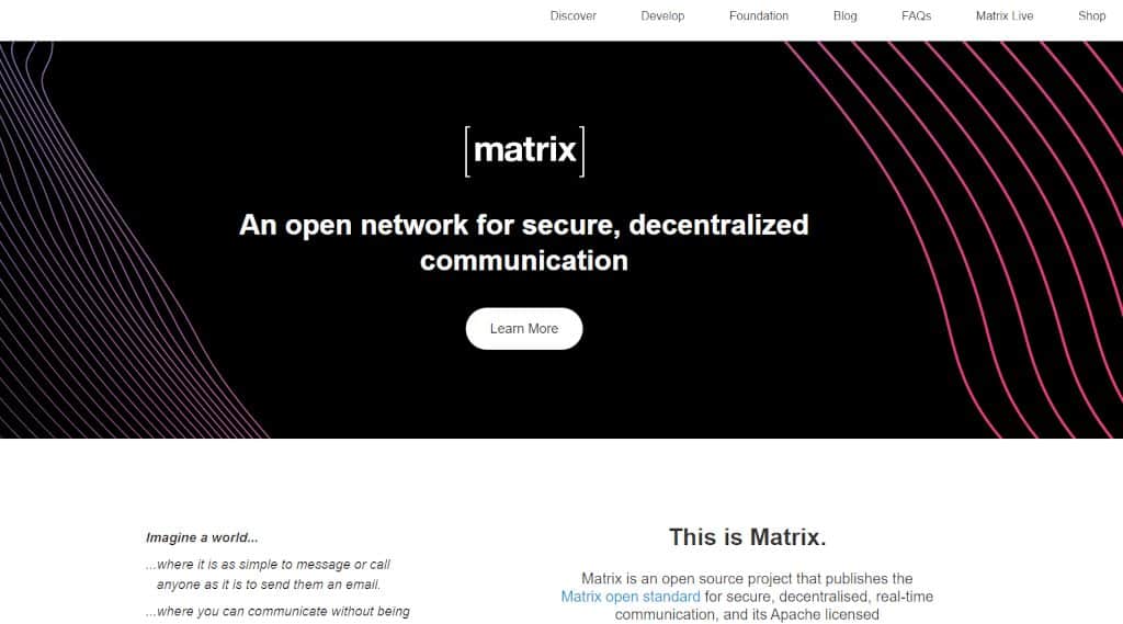 Matrix protocol for chat and calls