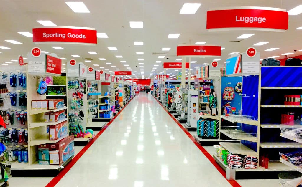 Target store inside with products