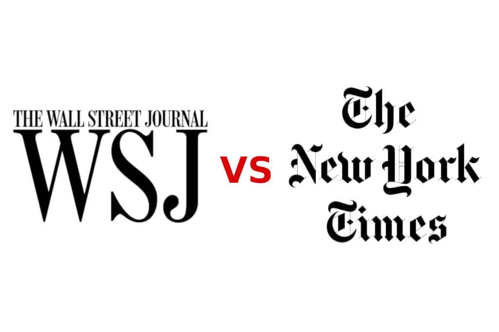 Wall Street Journal vs New York Times