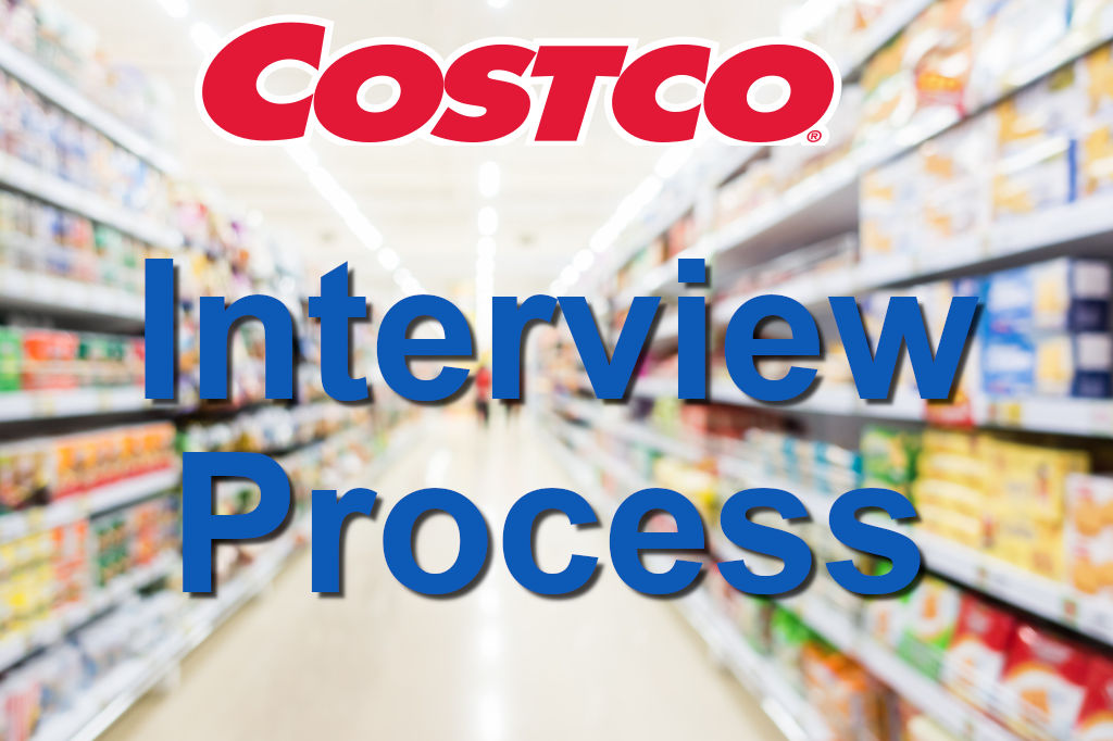 costco interview process (with blur background of a retail store)