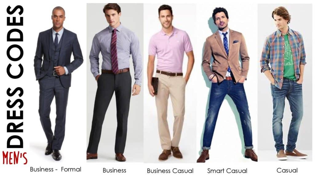 men's dress code from business-formal to casual