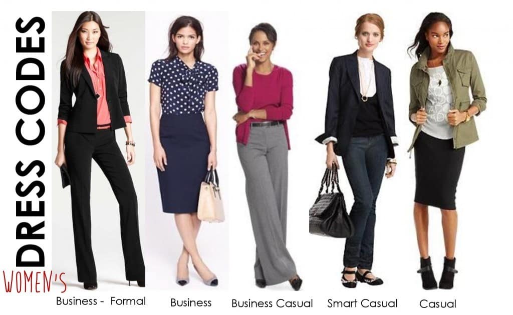 women's dress code from business-formal to casual